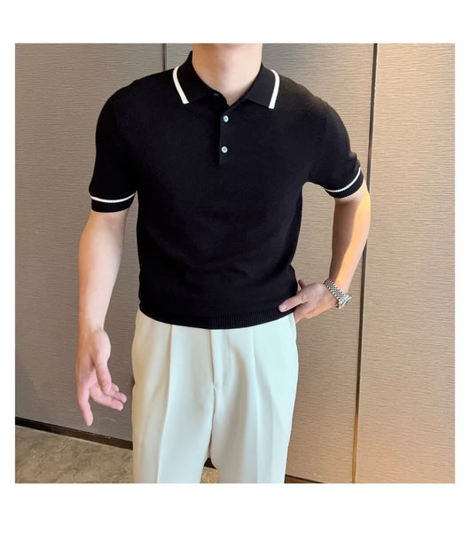 Camisa Suelta de Punto Casual para Hombre - Manga Corta Cómoda - Image 15