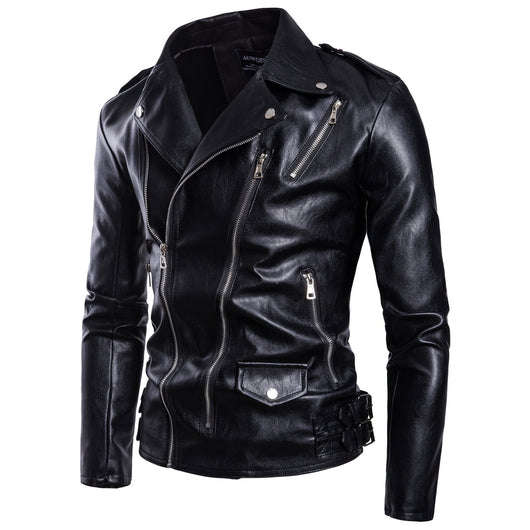 Chaqueta de Cuero con Múltiples Cierres - Image 2