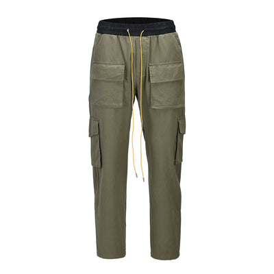 Pantalones Cargo Holgados con Cordón Ajustable para Hombre - Image 13