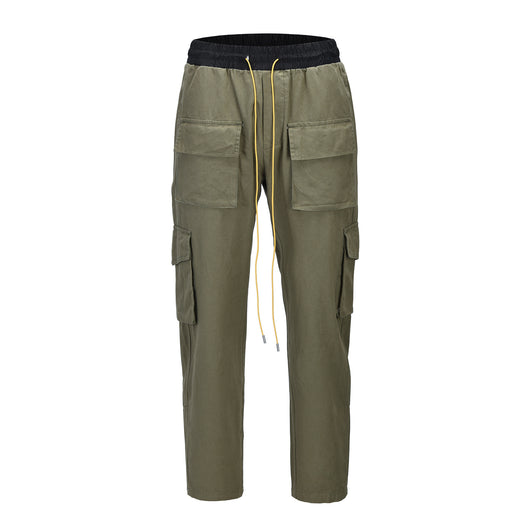 Pantalones Cargo Holgados con Cordón Ajustable para Hombre - Image 13