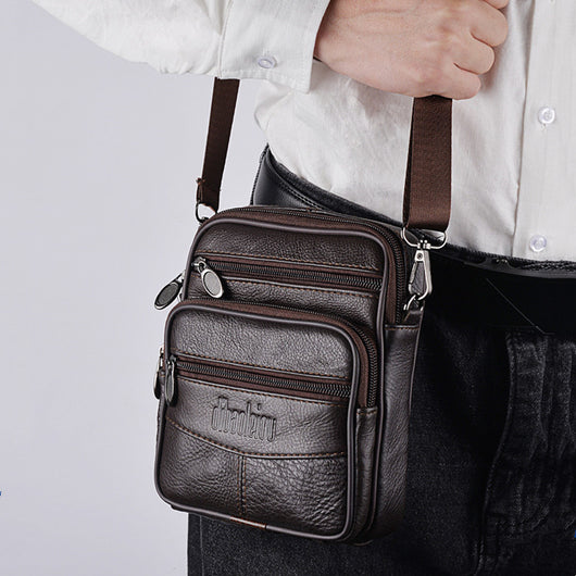 Bolsa de Cintura Multifuncional para Hombre - Bandolera Mensajero con Compartimentos para Celular