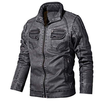 Chaqueta de Motociclista Casual de Invierno con Forro Polar para Hombre - Image 21