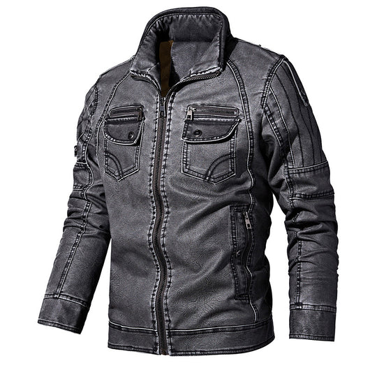 Chaqueta de Motociclista Casual de Invierno con Forro Polar para Hombre - Image 21