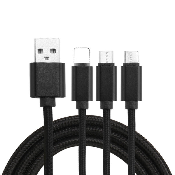 Cable de Datos Trenzado Nylon 3 en 1