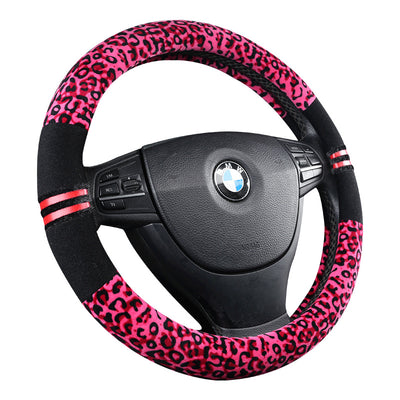 Funda Peluche para Volante de Auto Diseño Leopardo - Image 4