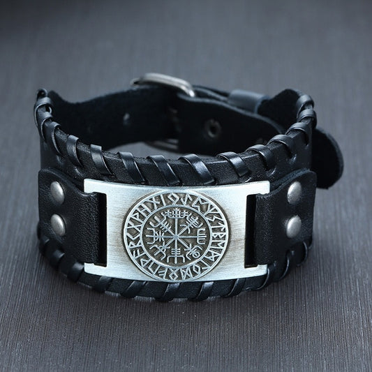 Pulsera de Cuero Ancha para Hombre