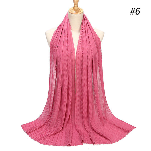 Hijab Chiffón Plisado con Efecto Perla - Capa Versátil - Image 32