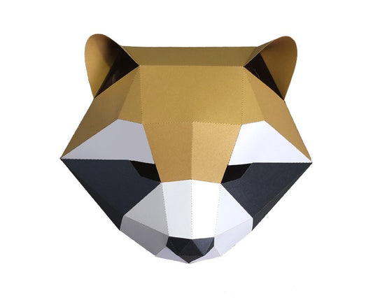 Máscara Facial de Papel Modelo Animal de Cara Completa