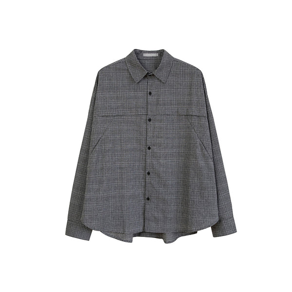 Camisa Cuadrille Oversize Estilo Coreano - Diseño Retro Hong Kong Chic - Image 5