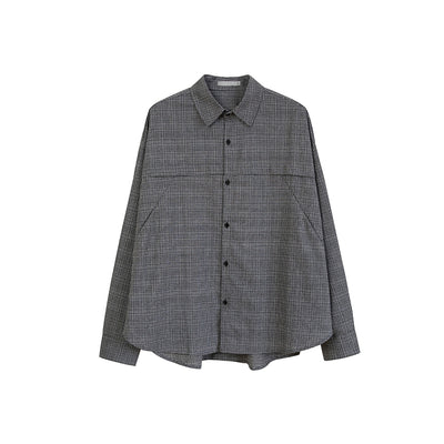 Camisa Cuadrille Oversize Estilo Coreano - Diseño Retro Hong Kong Chic - Image 5