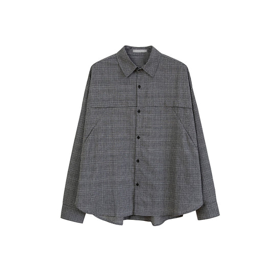 Camisa Cuadrille Oversize Estilo Coreano - Diseño Retro Hong Kong Chic - Image 5