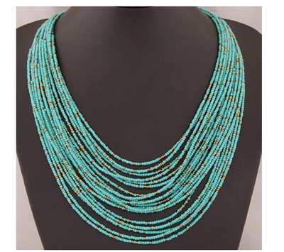 Collar Bohemio Multicapas con Cuentas de Arroz - Image 18