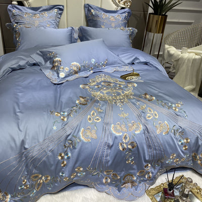 Juego de Cama Algodón Pima Bordado Estilo Palacio Lujo - Image 2