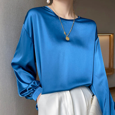 Camiseta Cuello Redondo Escote Elegante Minimalista - Image 8