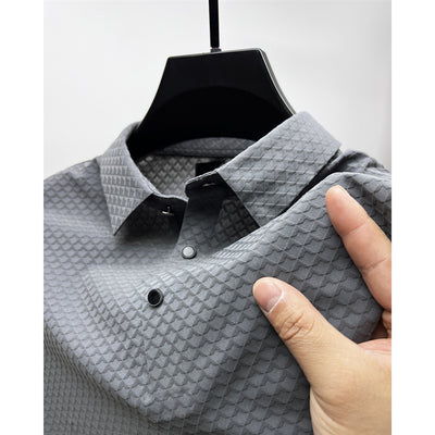 Polo Manga Corta Ice Silk Waffle para Hombre - Image 9