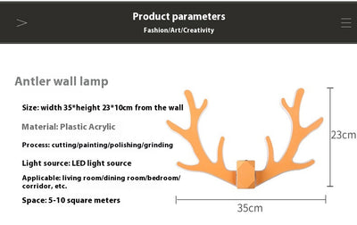 Lámpara de Pared Cuernos Nórdicos Diseño Moderno para Dormitorio - Image 16