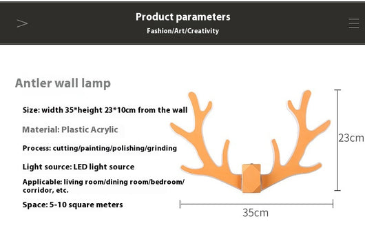 Lámpara de Pared Cuernos Nórdicos Diseño Moderno para Dormitorio - Image 16
