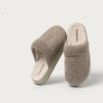 Pantuflas Térmicas de Lana y Algodón para Invierno - Suela Gruesa Antideslizante - Image 13