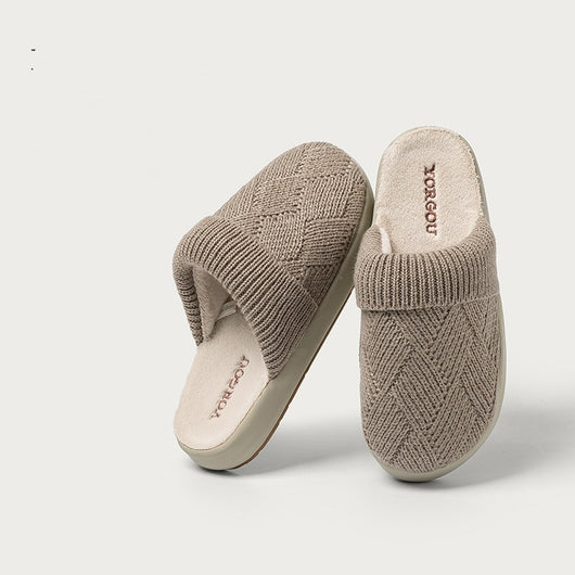 Pantuflas Térmicas de Lana y Algodón para Invierno - Suela Gruesa Antideslizante - Image 13