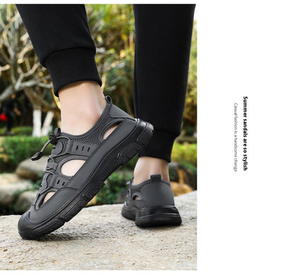 Sandalias Deportivas con Botón Giratorio para Hombre - Comodidad Playa y Casual - Image 23