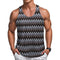 Chaleco Casual Retro para Hombre con Rayas de Contraste en Colores Degradados
