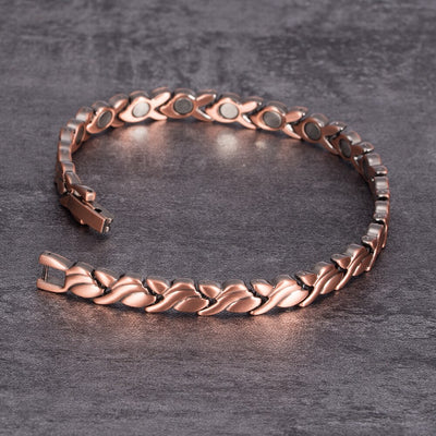 Pulsera Magnética de Cobre Puro con Acero Titanio - Joyería Wholesale - Image 3