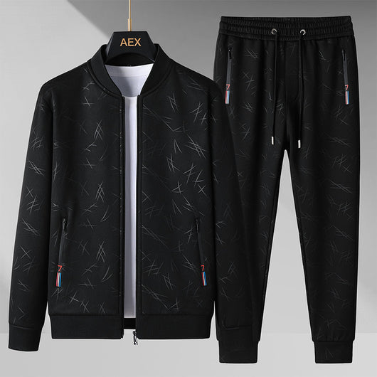 Conjunto Deportivo Casual de Dos Piezas con Cuello Alzado para Hombre - Image 7