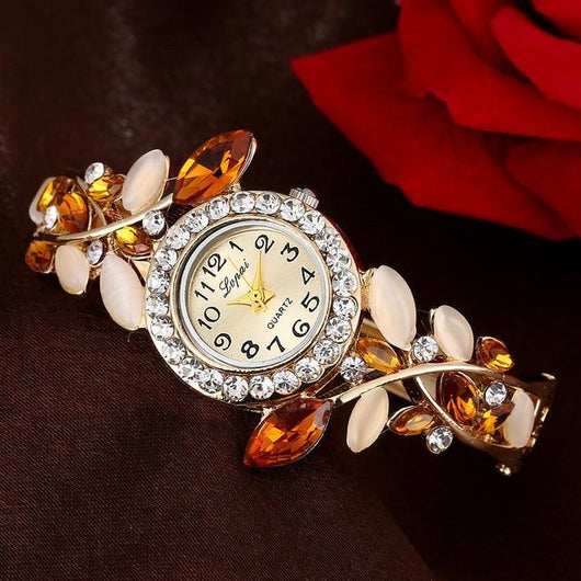 Reloj Pulsera Mujer Cristal Multicolor con Diamantes