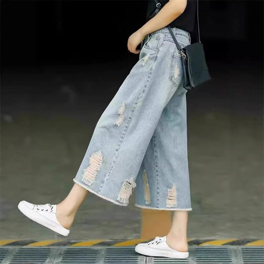 Pantalón Ancho Cintura Alta Retro Estilizante - Image 3