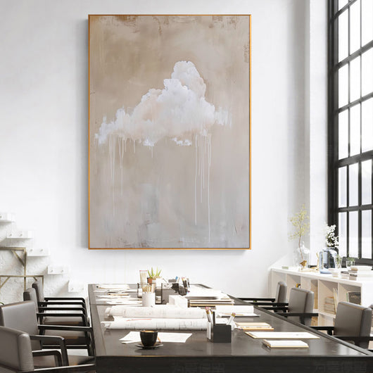Cuadro Abstracto Moderno Óleo sobre Lienzo - Arte Contemporáneo Minimalista para Sala