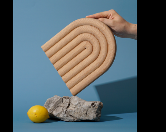 Molde Nórdico para Pan y Bizcocho de Haya Natural con Diseño Geométrico - Image 6