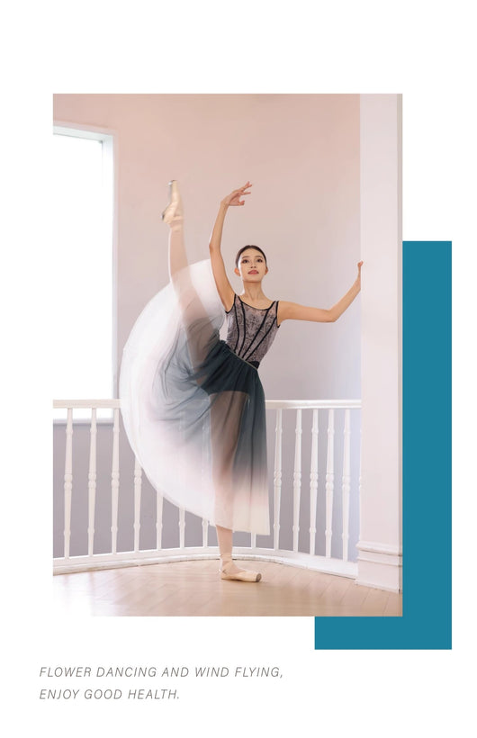 Ropa de Danza Ballet con Estampado Floral - Examen de Gimnasia y Arte - Image 12