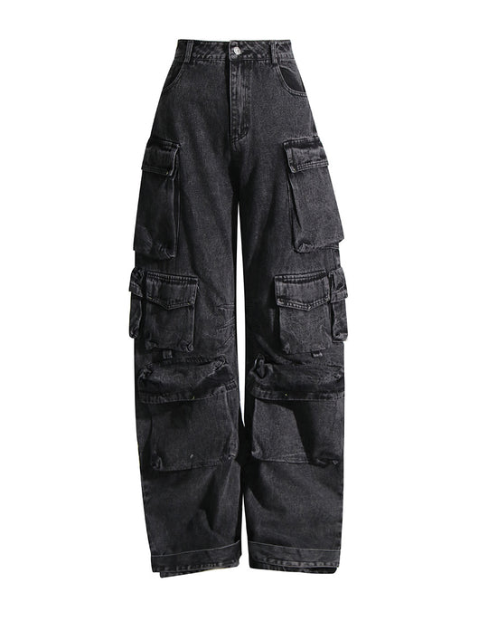 Pantalón Cargo Multibolsillo con Costuras Desgastadas - Image 2