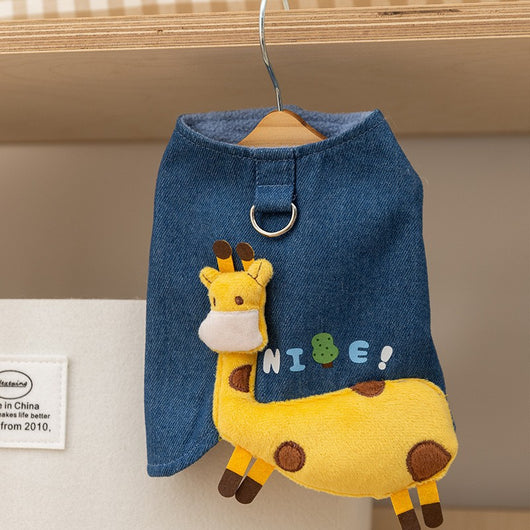 Chaleco Denim 3D con Venado y Forro Polar para Perros y Gatos Pequeños - Image 11