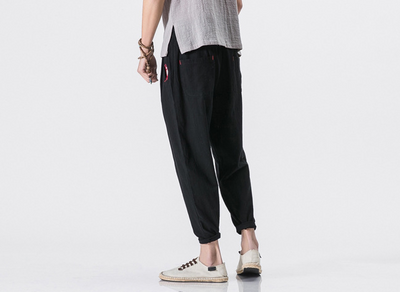 Pantalones Harem de Nueve Puntos para Hombre - Image 3