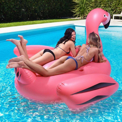 Flotador Flamenco Inflable 190cm con Portavasos y Sistema de Anclaje