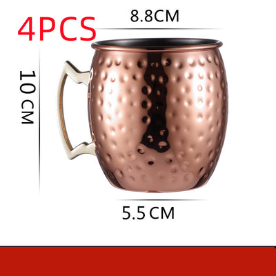 Vaso Cóctel Moscow Scorpion Acero Inoxidable Efecto Martillado Plateado Negro - Image 21