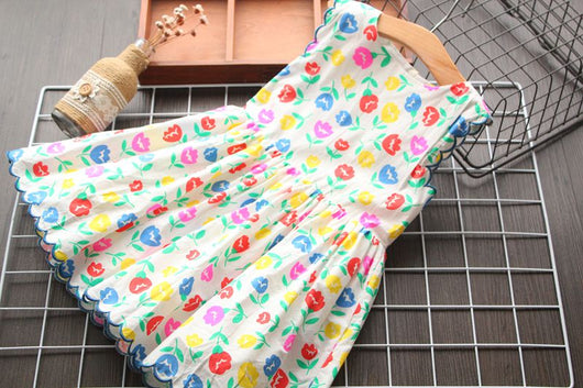Vestido sin mangas con cuello redondo para niñas - Image 6