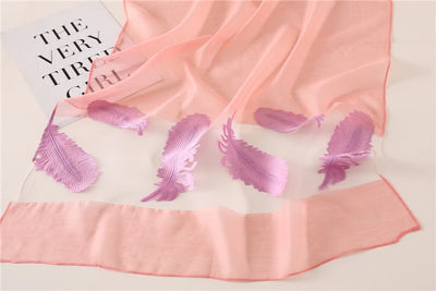 Pañuelo de Seda con Bordado Hueco para Mujer - Estola Ligera Primavera Verano - Image 20
