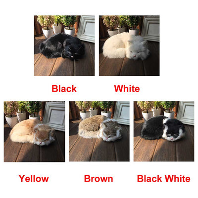 Juguete para Gatos de Cuero Sintético - Gato Durmiente Adorable - Image 2