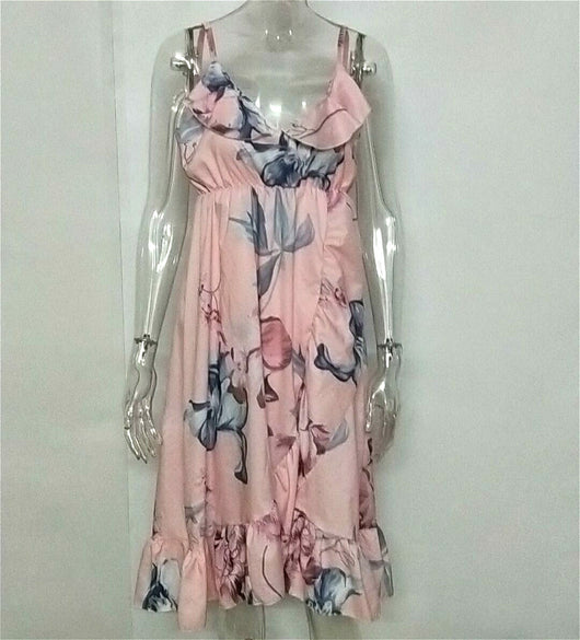 Vestido Suelto Estampado con Volantes y Tirantes para Embarazadas - Image 13