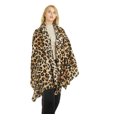 Bufanda Estampado Leopardo Otoño Invierno - Abrigo Suave de Cashmira Artificial - Image 6