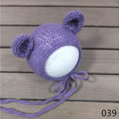 Gorro Suave de Mohair para Fotografía de Bebés - Tejido Artesanal - Image 27