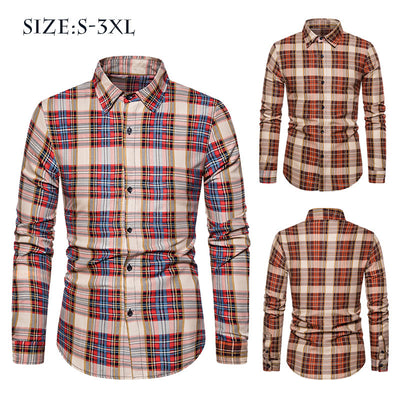 Camisa Casual Estampada Slim Fit Cuello Solapa Manga Larga para Hombre - Image 4
