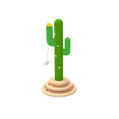 Torre de Juego para Gatos con Rueda Giratoria y Madera Maciza - Image 13