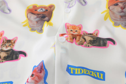 Camisa Estampada con Diseño Gatito para Hombre - Image 5