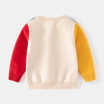 Suéter Infantil Bicolor con Mangas Contrastadas - Estilo Europeo - Image 15