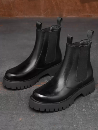 Botas Doc Martens Hombre Suela Gruesa Caña Media Cuero Premium - Image 9