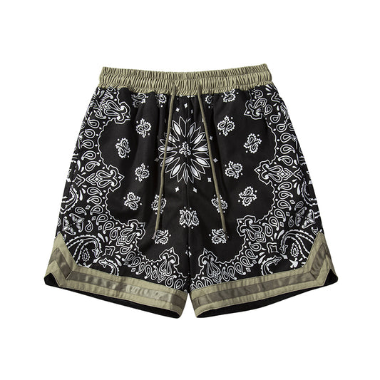 Shorts Hip-hop Militar con Empalmes y Corte Bajo para Hombre - Image 2