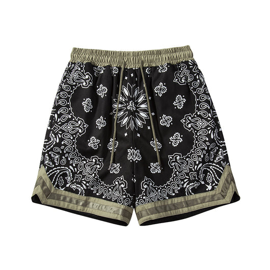 Shorts Hip-hop Militar con Empalmes y Corte Bajo para Hombre - Image 2
